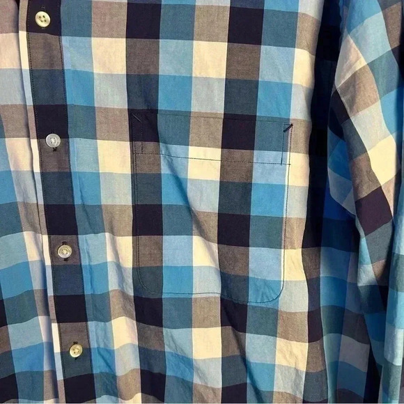 Tommy Hilfiger Plaid Check Shirt Sz 17- 32/33 Long Sleeve Button Up 100% Cotton - Picture 7 of 11